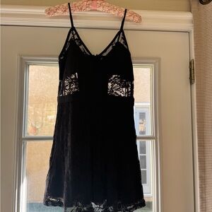 Nasty Gal Black Lace Cutout Dress